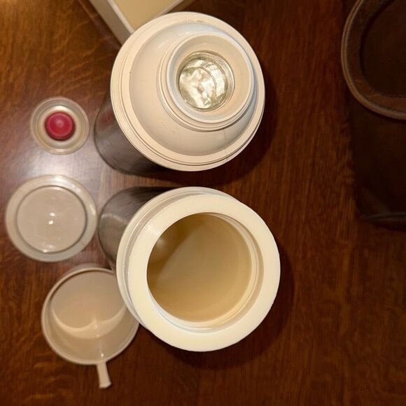 Vintage 50’s 60’s Thermos Set With Original Vinyl Picnic Bag - Picture 9 of 16